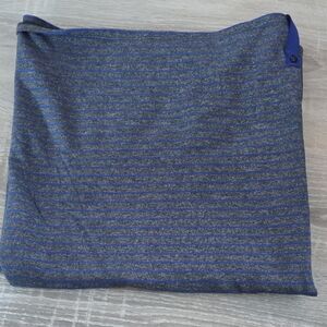 lululemon athletica Blue and Gray Striped Scarf